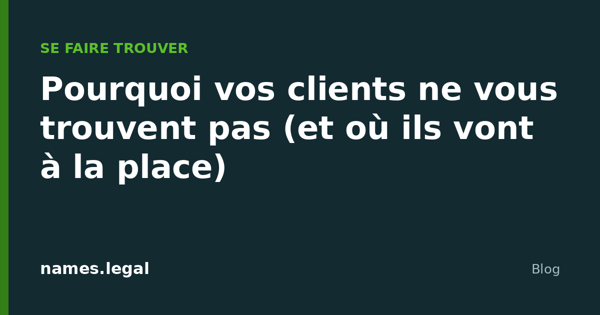 Why your clients cannot find you (and where they go instead)